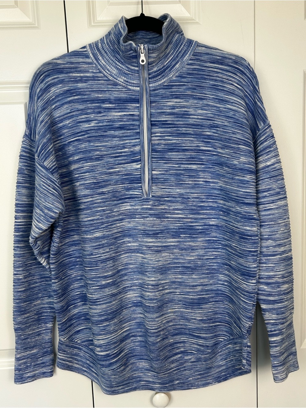 aerie Blue Marled Half-Zip Pullover Sweatshirt